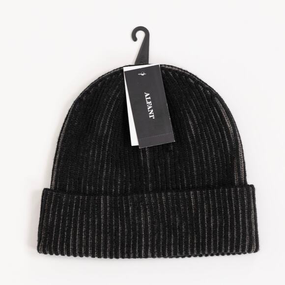 Alfani Men Two-Tone Plated Beanie Black One Size - Picture 5 of 9